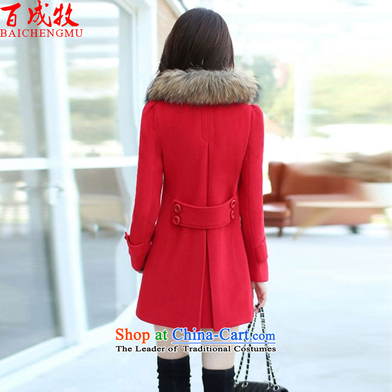 Pak Shing the 2015 New Women's Korea version of large numbers of Sau San for Gross Gross? In coats of autumn and winter red XL, Pak Shing (BAICHENMU materials) , , , shopping on the Internet