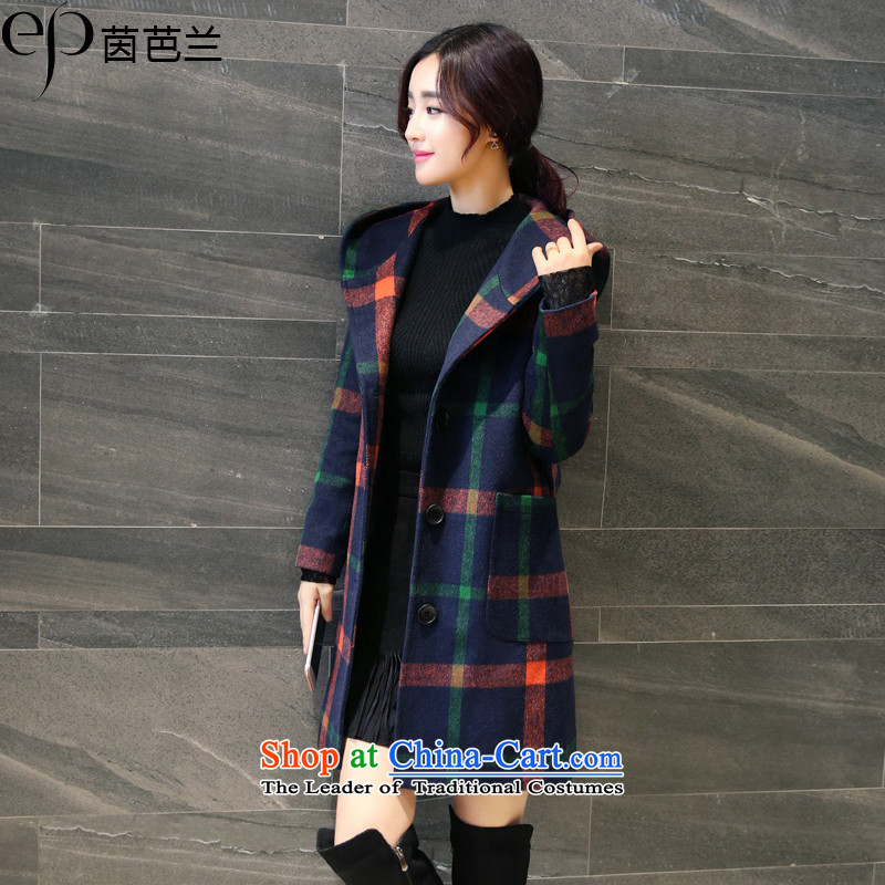 E P and estimated 2015 Athena autumn and winter female New England College wind long cap a wool coat jacket YS5357 gross? Orange green grid XL, and LAN (Athena Chu EP) , , , shopping on the Internet