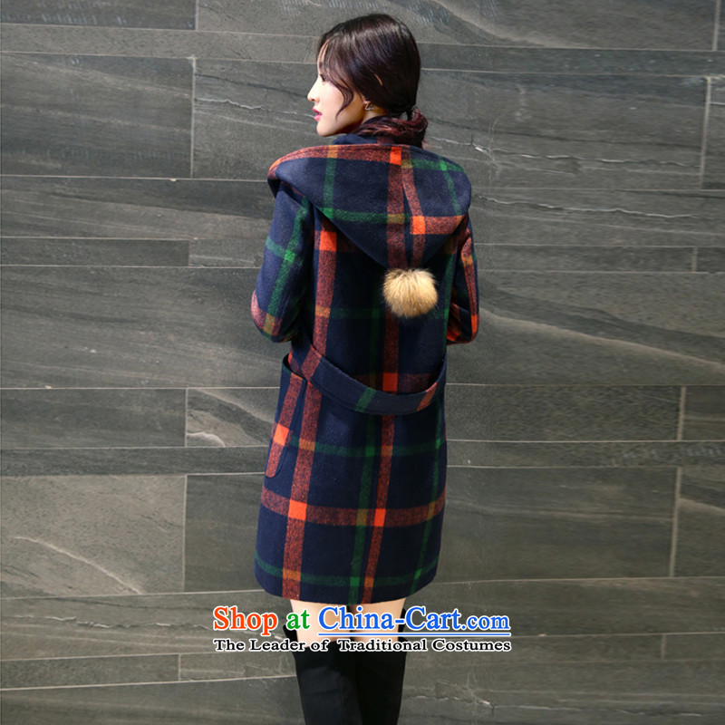 E P and estimated 2015 Athena autumn and winter female New England College wind long cap a wool coat jacket YS5357 gross? Orange green grid XL, and LAN (Athena Chu EP) , , , shopping on the Internet