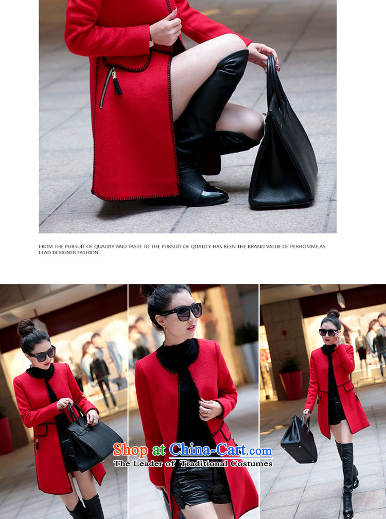 Kam Fox Ella 2015 winter clothing new Korean version of round-neck collar autumn and winter coats girl?? gross sub-coats N13 RED XL Photo, prices, brand platters! The elections are supplied in the national character of distribution, so action, buy now enjoy more preferential! As soon as possible.