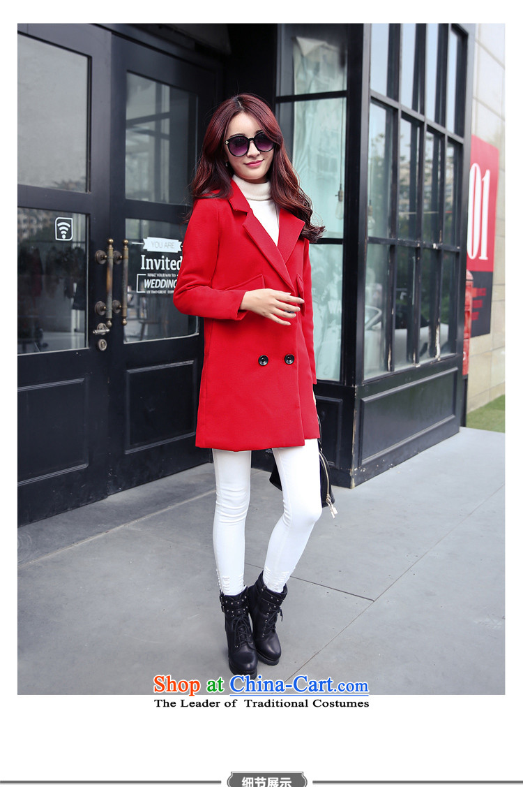 Overnight rain in spring and autumn night 2015 new Korean fashion in the temperament of graphics suit for Sau San? overcoat women gross W1083 RED L picture, prices, brand platters! The elections are supplied in the national character of distribution, so action, buy now enjoy more preferential! As soon as possible.