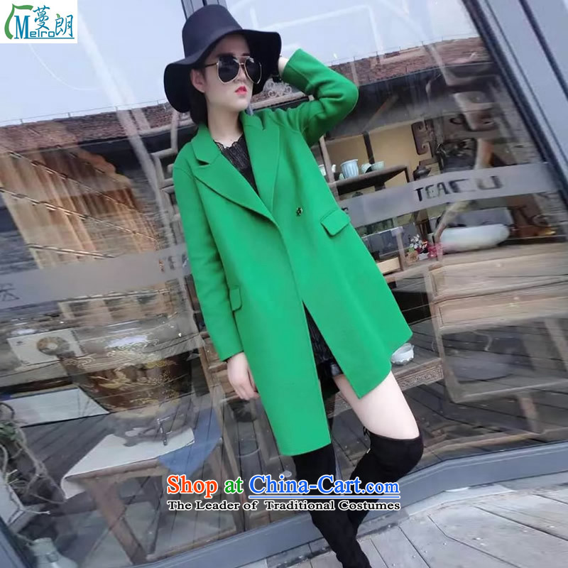 The Yuen Long Station 2015 Europe overgrown with OSCE in the autumn of new women's winter coats fall new products? In coats wool long green XL