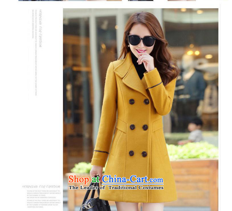 Yuk-yu Heung 2015 gross autumn and winter coats? the new Korean version of major, long-Sau San code female double-thick a wool coat wine red XL Photo, prices, brand platters! The elections are supplied in the national character of distribution, so action, buy now enjoy more preferential! As soon as possible.