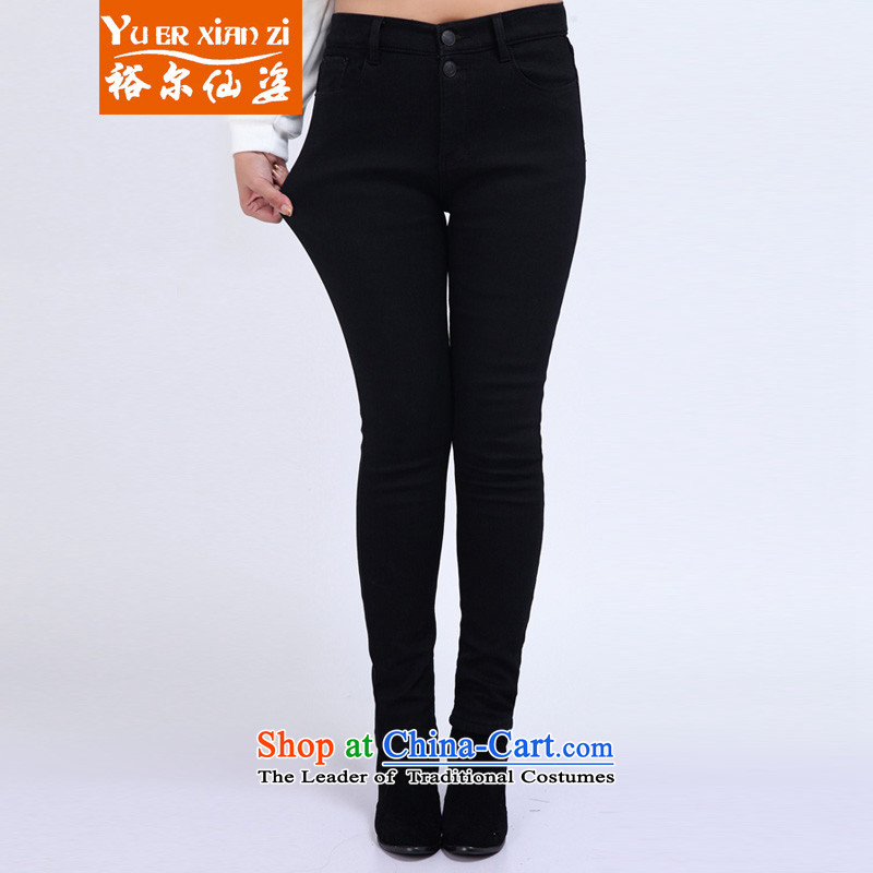 Yu-Sin-thick sister to increase women's code 2015 autumn and winter new fat mm thick forming the lint-free Cleaning the Top Loin of tight trousers black trousers ere Pencil?2XL Black 145-165 recommends that you Jin