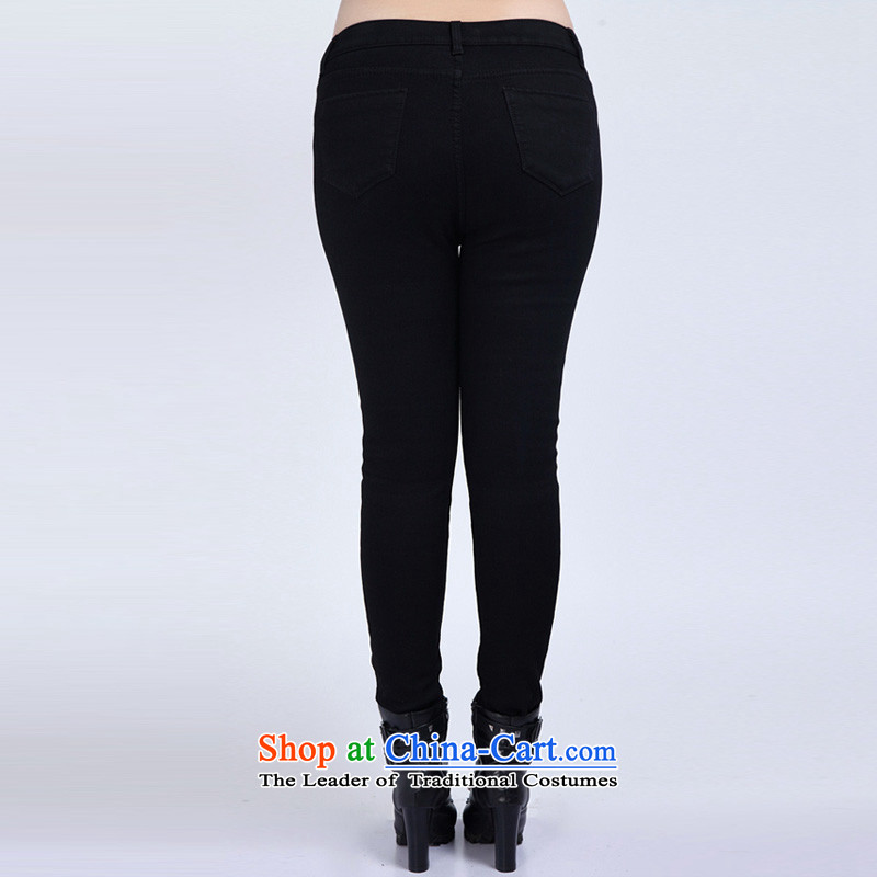 Yu-Sin-thick sister to increase women's code 2015 autumn and winter new fat mm thick forming the lint-free Cleaning the Top Loin of tight trousers black trousers ere Pencil 2XL Black 145-165 recommends that you, Yu's sin (yuerxianzi) , , , shopping on the