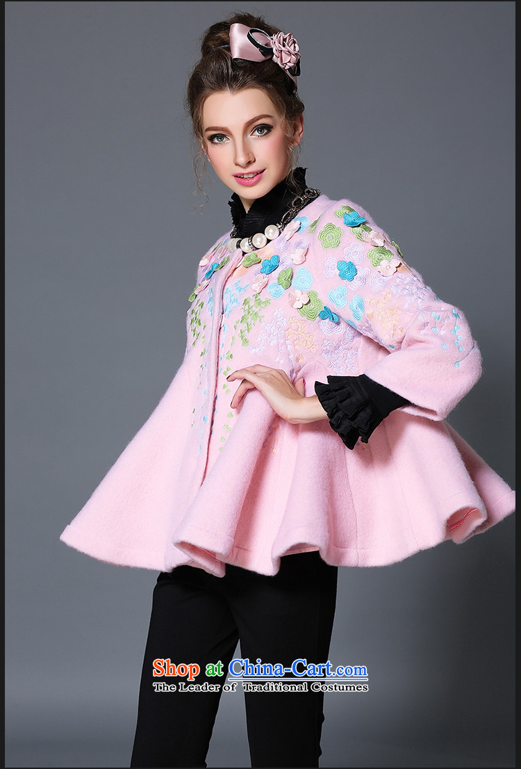 2015 Autumn and winter sea from the new Europe and high-end graphics thin coat embroidered retro loose single row detained wool coat female B1710W? Black M picture, prices, brand platters! The elections are supplied in the national character of distribution, so action, buy now enjoy more preferential! As soon as possible.