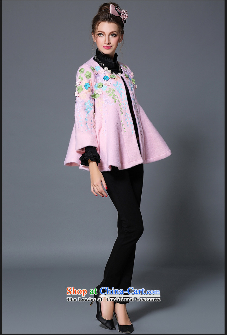 2015 Autumn and winter sea from the new Europe and high-end graphics thin coat embroidered retro loose single row detained wool coat female B1710W? Black M picture, prices, brand platters! The elections are supplied in the national character of distribution, so action, buy now enjoy more preferential! As soon as possible.