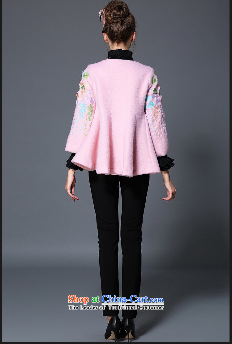 2015 Autumn and winter sea from the new Europe and high-end graphics thin coat embroidered retro loose single row detained wool coat female B1710W? Black M picture, prices, brand platters! The elections are supplied in the national character of distribution, so action, buy now enjoy more preferential! As soon as possible.