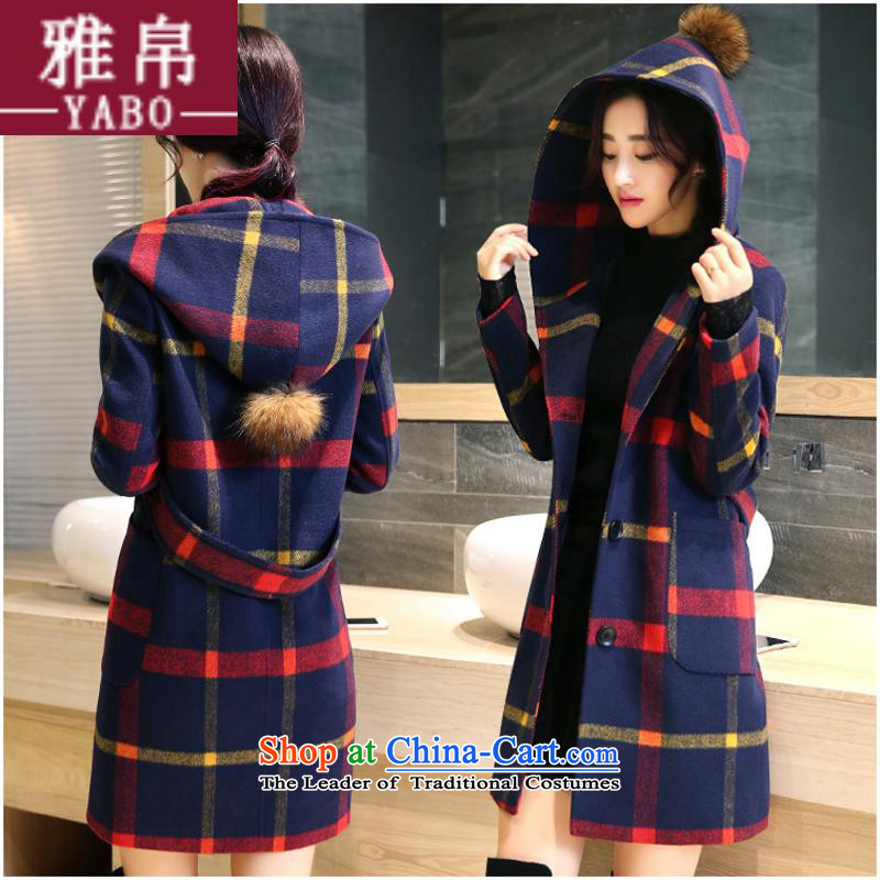 8D 2015 autumn and winter and new products to the British Academy wind jacket compartments in gross? long cap a wool coat gross flows of female 483 red ball yellow M, 9Ah , , , shopping on the Internet