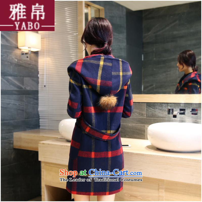 8D 2015 autumn and winter and new products to the British Academy wind jacket compartments in gross? long cap a wool coat gross flows of female 483 red ball yellow M, 9Ah , , , shopping on the Internet