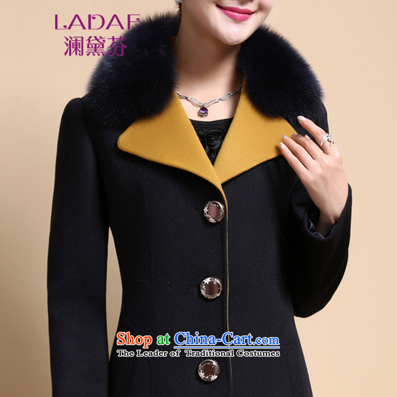 The World 2015 autumn and winter fun Doi New) Long Fox washable wool coat is gross 6305 Yellow XL, World Doi Fen (LANDAIFEN) , , , shopping on the Internet