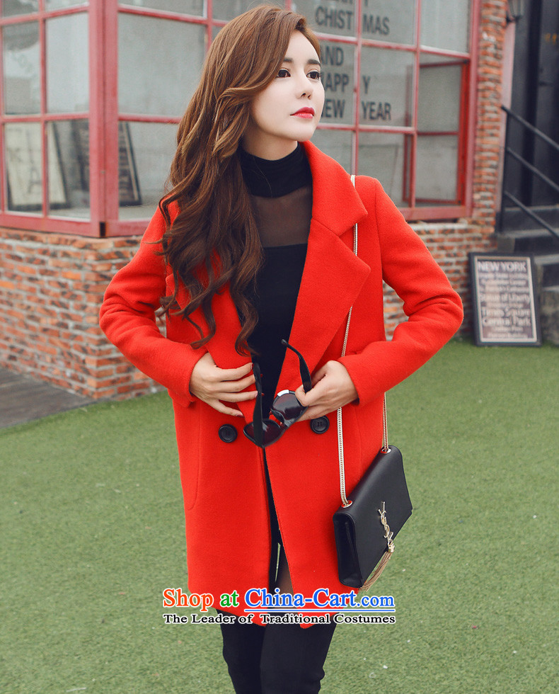 In accordance with the child so hundred jacket for autumn and winter 2015 new Korean Couture fashion in the long, thin graphics OL a wool coat 1518 RED PEPPER M picture, prices, brand platters! The elections are supplied in the national character of distribution, so action, buy now enjoy more preferential! As soon as possible.