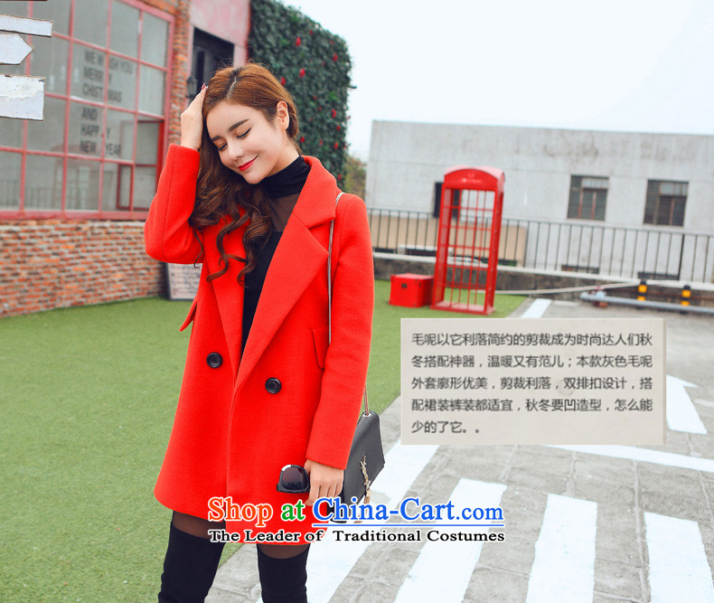 In accordance with the child so hundred jacket for autumn and winter 2015 new Korean Couture fashion in the long, thin graphics OL a wool coat 1518 RED PEPPER M picture, prices, brand platters! The elections are supplied in the national character of distribution, so action, buy now enjoy more preferential! As soon as possible.
