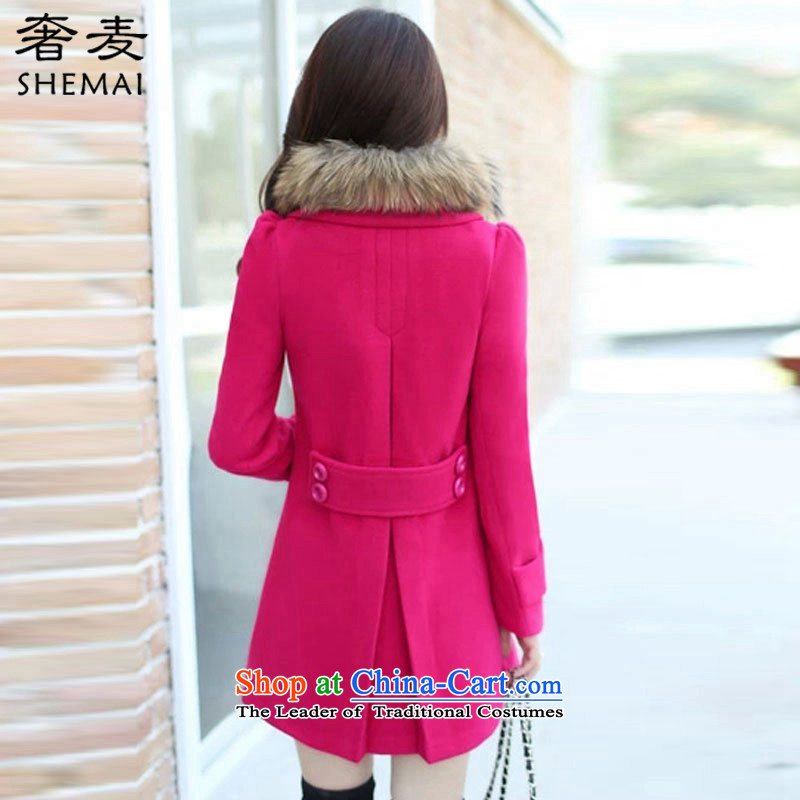 The extravagance 2015 winter wheat new Korean female jacket is     in the gross long double-gross for long-sleeved a wool coat H0116 female red XL, luxury of mak , , , shopping on the Internet