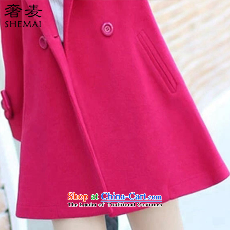 The extravagance 2015 winter wheat new Korean female jacket is     in the gross long double-gross for long-sleeved a wool coat H0116 female red XL, luxury of mak , , , shopping on the Internet