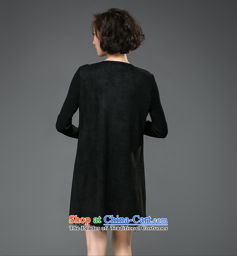 The law prohibited, 2015 New Fall/Winter Collections xl women 200 catties thick mm Lace Embroidery stitching elastic woolens pure color temperament Graphics V-Neck thin dresses Black XL Photo, prices, brand platters! The elections are supplied in the national character of distribution, so action, buy now enjoy more preferential! As soon as possible.