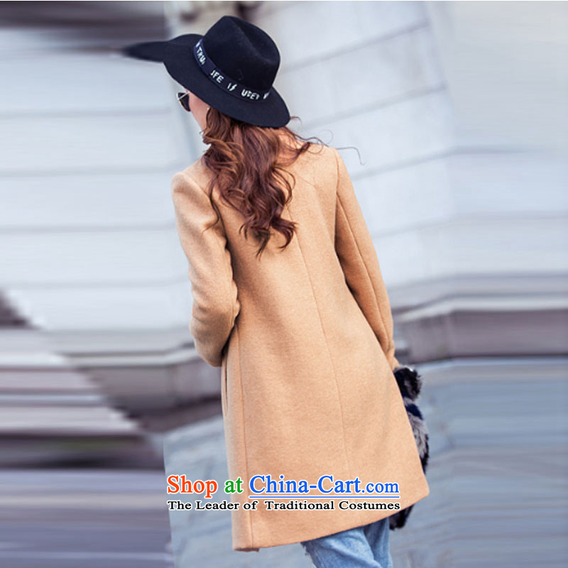 As clothing and auspicious 2015 autumn and winter new Korean fashion wool coat?? jacket female 8178A gross gray. L, auspicious as clothing (JIXIANGRUYI) , , , shopping on the Internet