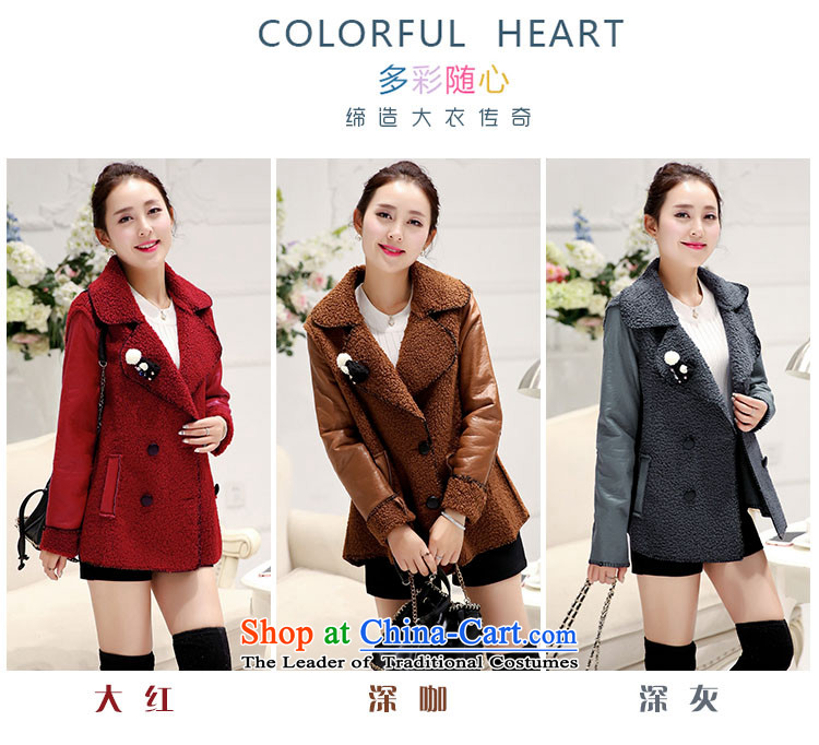 Law Chi Princess Royal 2015 autumn and winter, Japan and the rok new autumn and winter coats female short hair?) PU lamb Sau San Mao jacket coat female deep lady XXL picture, prices, brand platters! The elections are supplied in the national character of distribution, so action, buy now enjoy more preferential! As soon as possible.