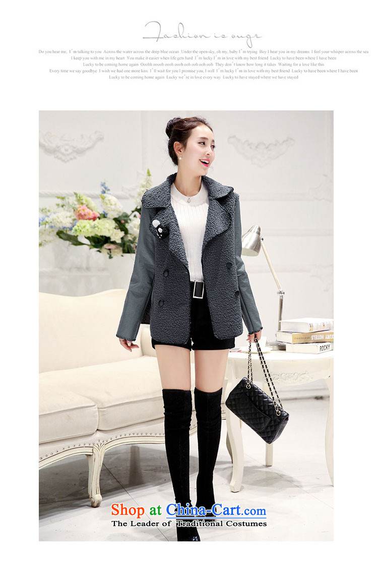 Law Chi Princess Royal 2015 autumn and winter, Japan and the rok new autumn and winter coats female short hair?) PU lamb Sau San Mao jacket coat female deep lady XXL picture, prices, brand platters! The elections are supplied in the national character of distribution, so action, buy now enjoy more preferential! As soon as possible.