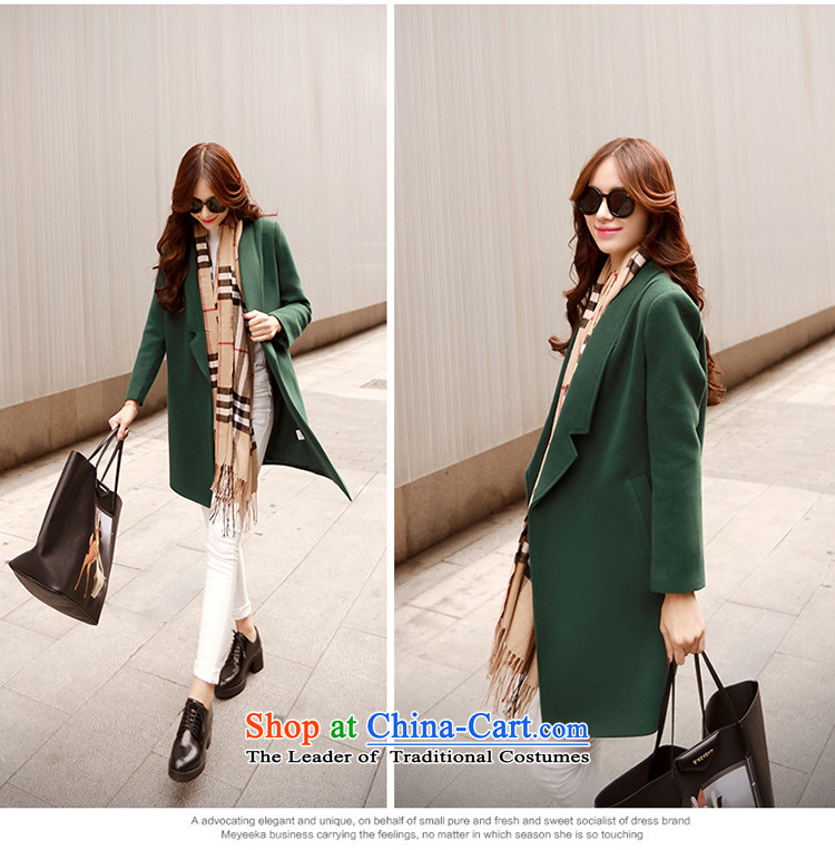 The angel of the 2015 autumn and winter new pure color long-sleeved jacket girl in gross? long version of large Korean lapel coats female a wool coat jacket gray M picture, prices, brand platters! The elections are supplied in the national character of distribution, so action, buy now enjoy more preferential! As soon as possible.