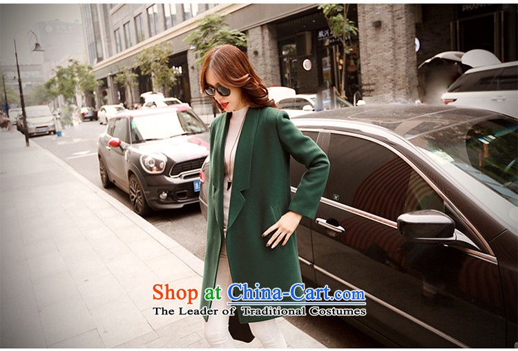 The angel of the 2015 autumn and winter new pure color long-sleeved jacket girl in gross? long version of large Korean lapel coats female a wool coat jacket gray M picture, prices, brand platters! The elections are supplied in the national character of distribution, so action, buy now enjoy more preferential! As soon as possible.