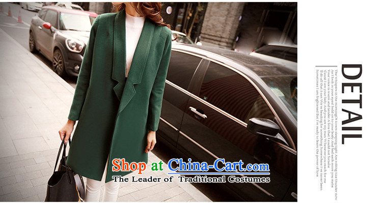 The angel of the 2015 autumn and winter new pure color long-sleeved jacket girl in gross? long version of large Korean lapel coats female a wool coat jacket gray M picture, prices, brand platters! The elections are supplied in the national character of distribution, so action, buy now enjoy more preferential! As soon as possible.