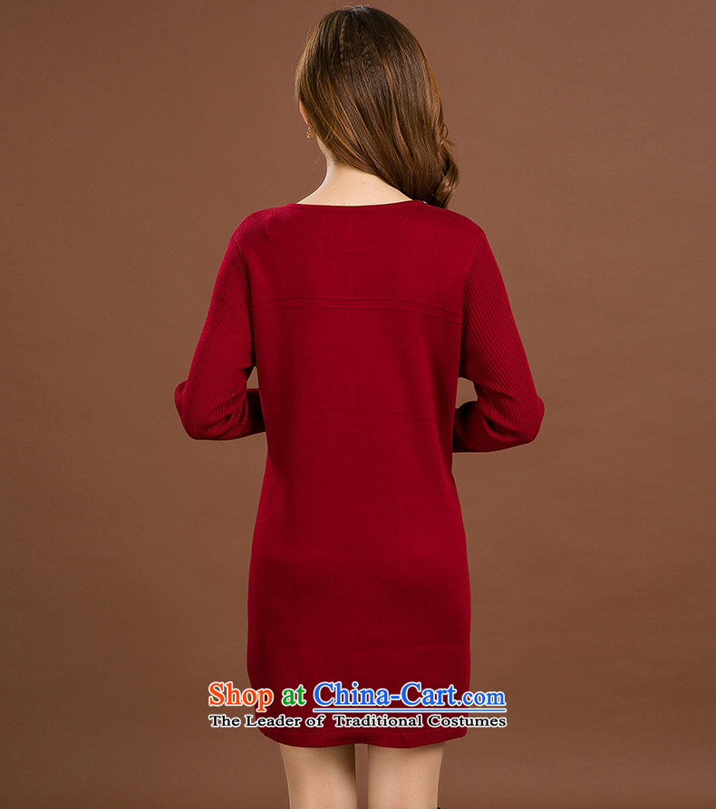 Jinhuang lint-free large relaxd thick mm long autumn in replacing the skirt 2015 new women's Knitwear Korean loose autumn and winter to xl sweater skirt large red 5XL picture, prices, brand platters! The elections are supplied in the national character of distribution, so action, buy now enjoy more preferential! As soon as possible.