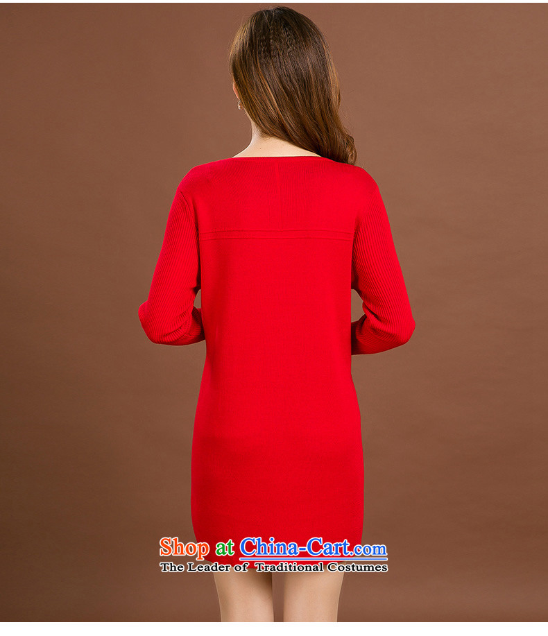 Jinhuang lint-free large relaxd thick mm long autumn in replacing the skirt 2015 new women's Knitwear Korean loose autumn and winter to xl sweater skirt large red 5XL picture, prices, brand platters! The elections are supplied in the national character of distribution, so action, buy now enjoy more preferential! As soon as possible.