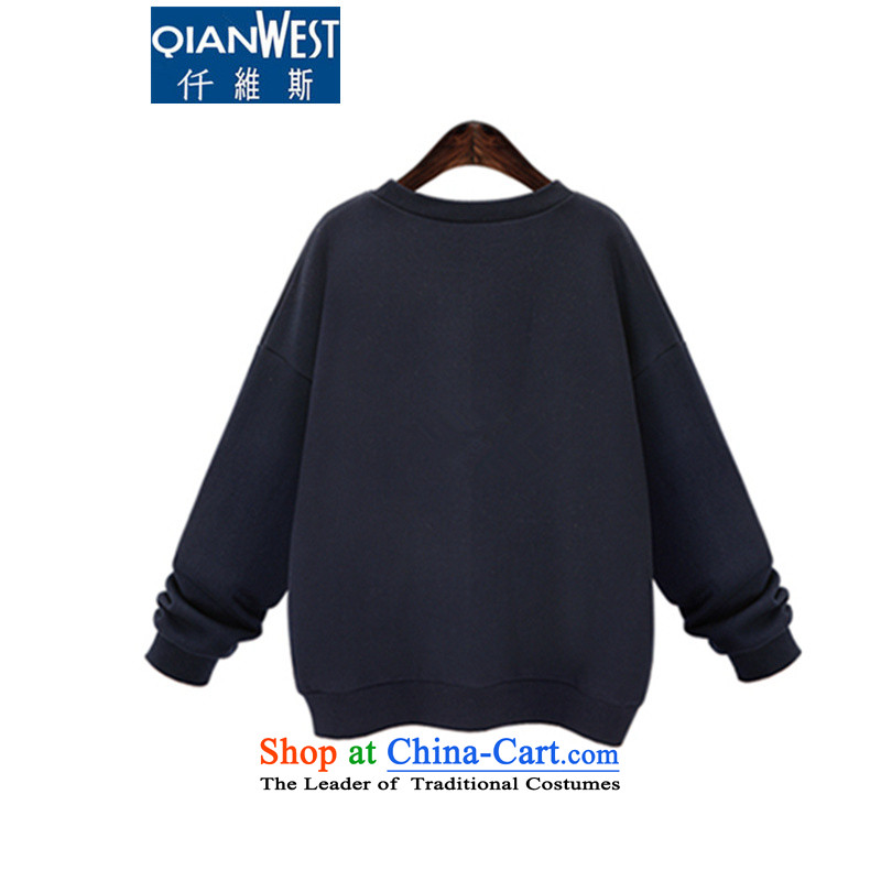 The Scarlet Letter, thick sister larger female plus extra thick wool sweater 2015 Fall/Winter Collections new ponies plus lint-free sweater relaxd graphics thin hedge sweater 1.64 blue 3XL recommended weight, the scarlet letter 140-160 characters (QIANWEI