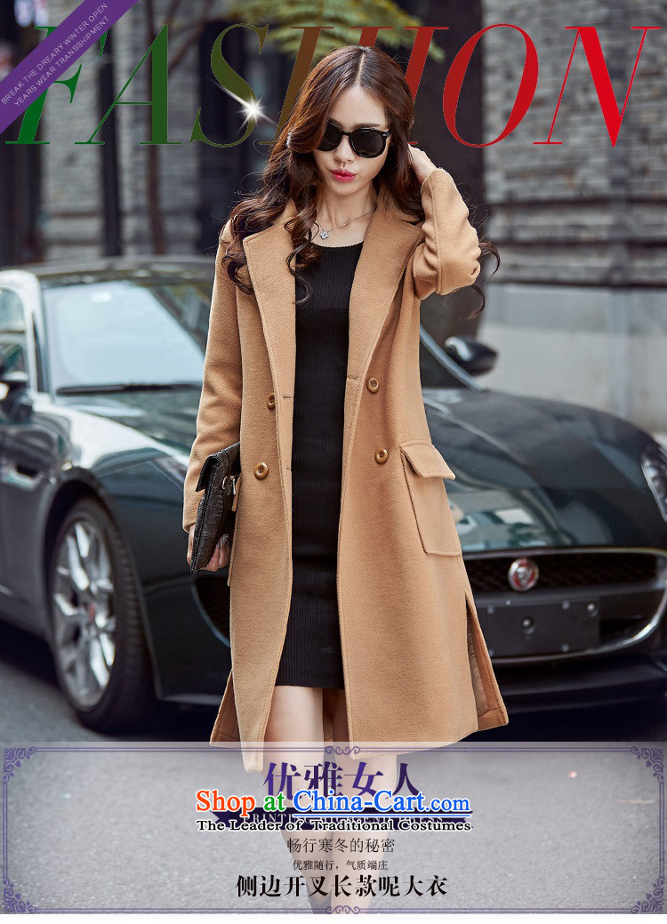 Gil Wo Ika autumn and winter 2015 gross girls jacket? long thick loose large Korean double-sided cashmere a wool coat Sau San gray photo, the price and the XL brand platters! The elections are supplied in the national character of distribution, so action, buy now enjoy more preferential! As soon as possible.