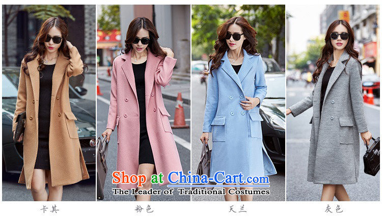 Gil Wo Ika autumn and winter 2015 gross girls jacket? long thick loose large Korean double-sided cashmere a wool coat Sau San gray photo, the price and the XL brand platters! The elections are supplied in the national character of distribution, so action, buy now enjoy more preferential! As soon as possible.