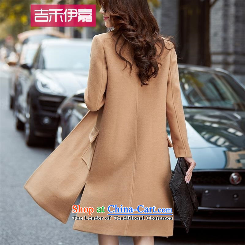 Gil Wo Ika autumn and winter 2015 gross girls jacket? long thick loose large Korean double-sided cashmere a wool coat gray XL, Gil Sau San Wo Ika shopping on the Internet has been pressed.