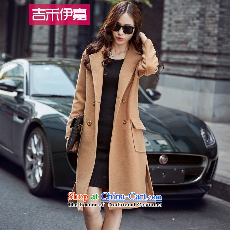 Gil Wo Ika autumn and winter 2015 gross girls jacket? long thick loose large Korean double-sided cashmere a wool coat gray XL, Gil Sau San Wo Ika shopping on the Internet has been pressed.