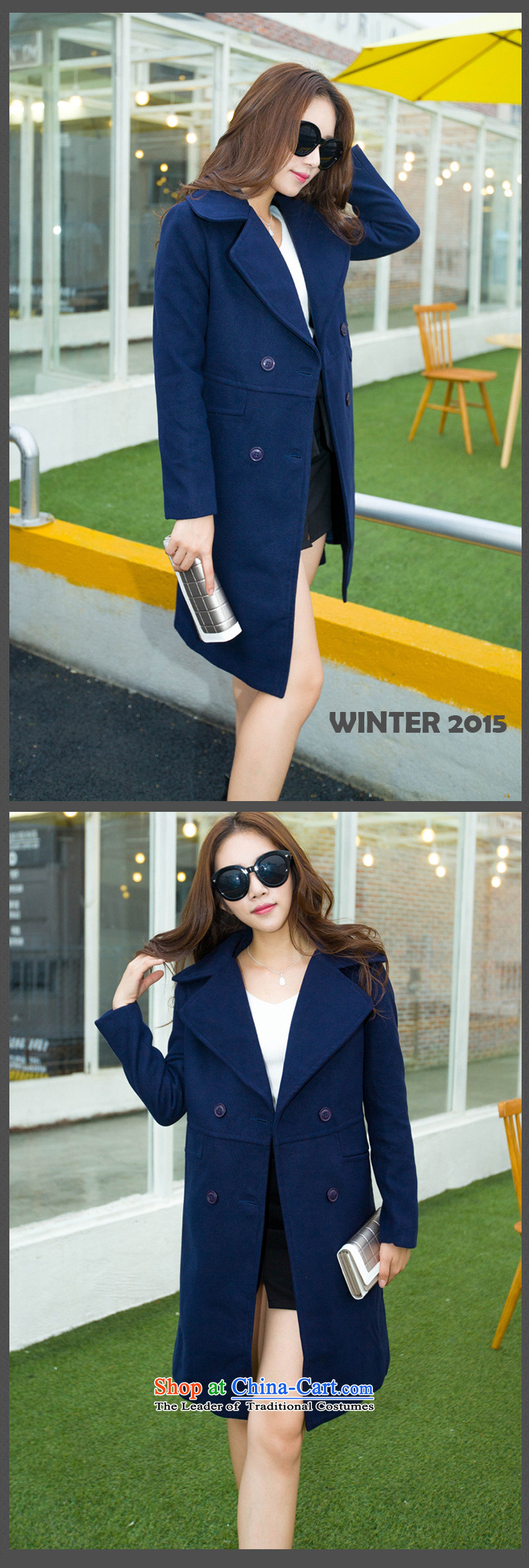 Yu Xiang Yi homes by 2015, Dana history gross? fall/winter coats girl in long double-coats suits for? woolen coat female navy S picture, prices, brand platters! The elections are supplied in the national character of distribution, so action, buy now enjoy more preferential! As soon as possible.