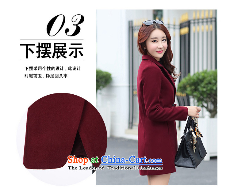 2015 Autumn and winter new Korean version of Sau San a thin coat graphics 9162 wine red XXXL picture, prices, brand platters! The elections are supplied in the national character of distribution, so action, buy now enjoy more preferential! As soon as possible.