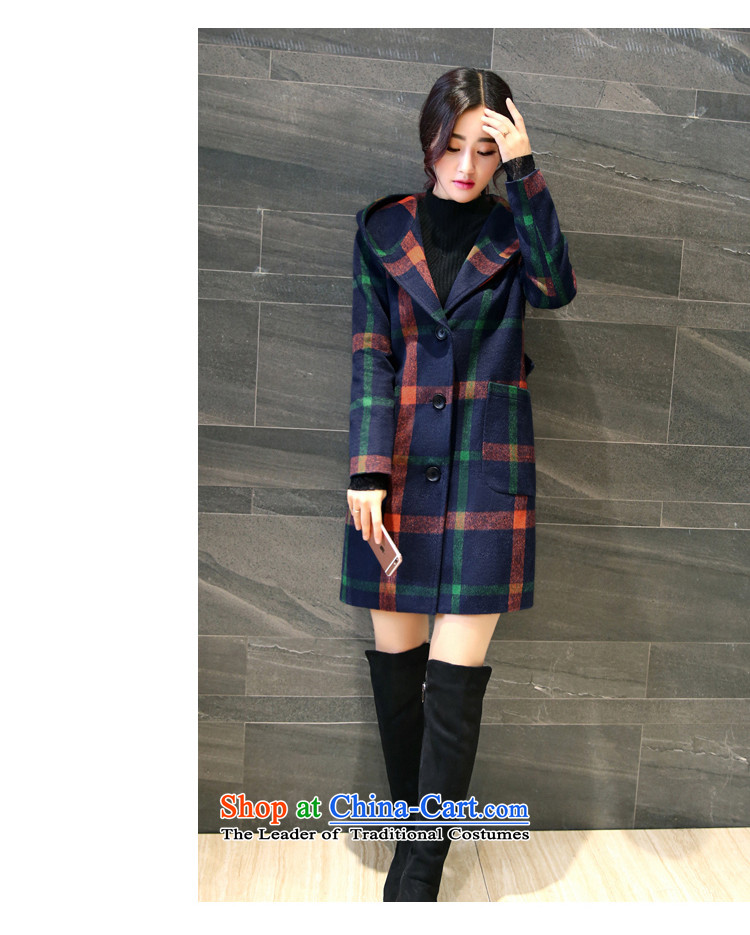 2015 Autumn and winter new Korean version long cap gross Ball Grid Jacket coat? red and yellow grid L photo, prices, brand platters! The elections are supplied in the national character of distribution, so action, buy now enjoy more preferential! As soon as possible.
