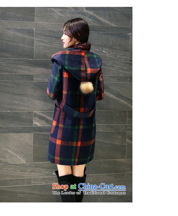 2015 Autumn and winter new Korean version long cap gross Ball Grid Jacket coat? red and yellow grid L photo, prices, brand platters! The elections are supplied in the national character of distribution, so action, buy now enjoy more preferential! As soon as possible.