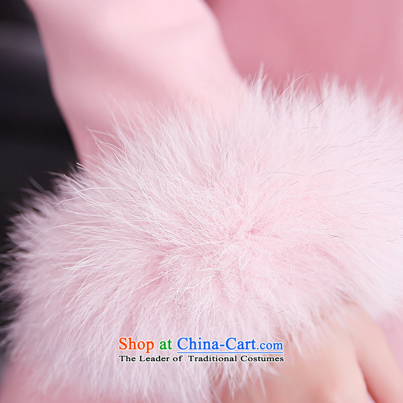 2015 winter clothing New Sau San with cap for fresh really fox gross a wool coat type 8618  M, Kano Cisco Ki Pink (KANUOSIQI) , , , shopping on the Internet