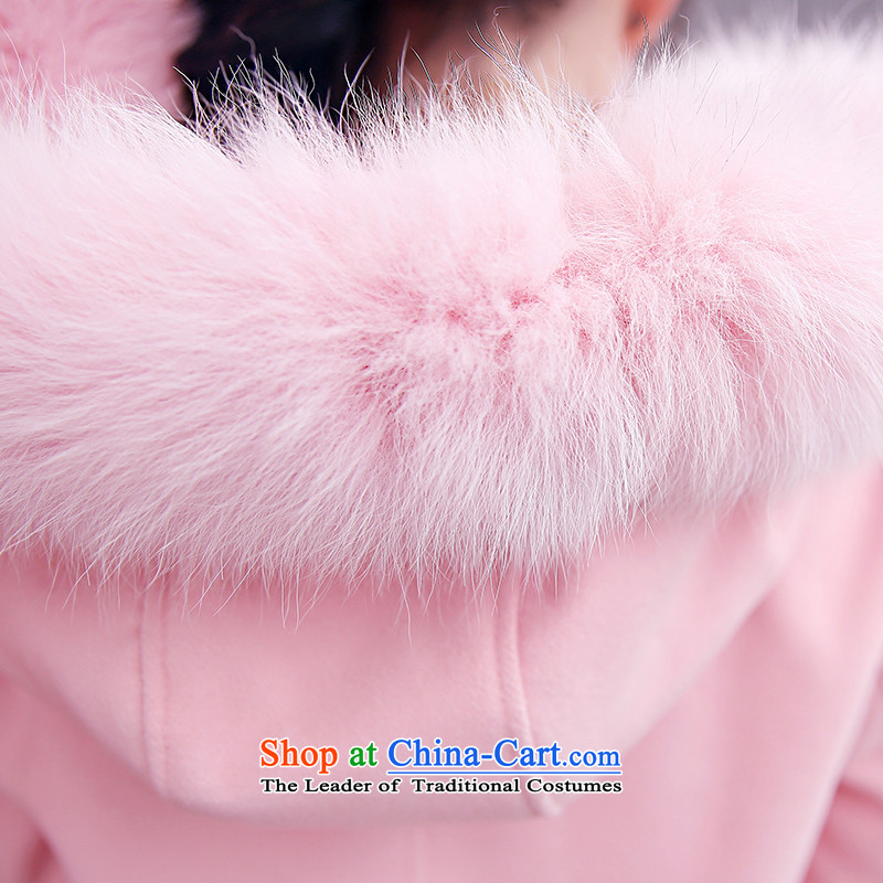 2015 winter clothing New Sau San with cap for fresh really fox gross a wool coat type 8618  M, Kano Cisco Ki Pink (KANUOSIQI) , , , shopping on the Internet