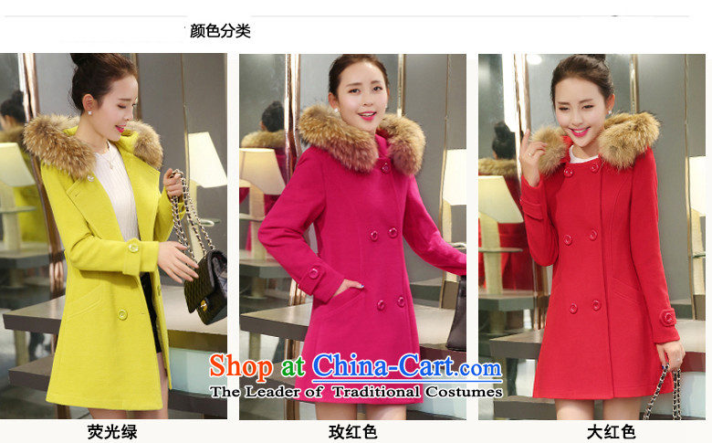 Van de  2015 Fall/Winter Collections women new gross girls jacket? long hair for Sau San double-cap a wool coat female Fluorescent Green M picture, prices, brand platters! The elections are supplied in the national character of distribution, so action, buy now enjoy more preferential! As soon as possible.