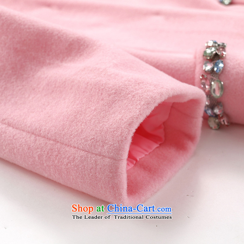 2015 winter clothing new round-neck collar? coats single row type pocket clip holding the nail in the Pearl River Delta long coats 11916 gross? pink XL, Kano KANUOSIQI Ki (Cisco) , , , shopping on the Internet