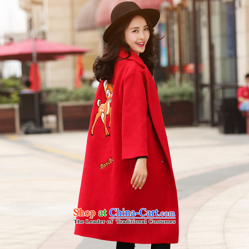 2015 winter coats new Korean women? with patterns of small trend graphics and slender? jacket 603 gross red XL, Kano KANUOSIQI Ki (Cisco) , , , shopping on the Internet
