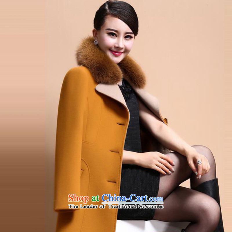 Soo-ji how women 2015 autumn and winter coats of ladies fashion for Gross Gross Sau San? female jacket coat 680 Yellow XL, Soo-ji even shopping on the Internet has been pressed.