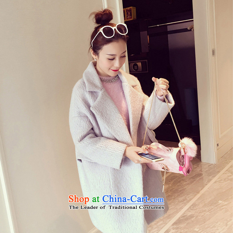 As of 2015, poetry of winter clothing new Korean big cocoon lapel pockets of 9 cuff jacket coat women gross relaxd? xlj8666 gray S, as Lo Sze shopping on the Internet has been pressed.