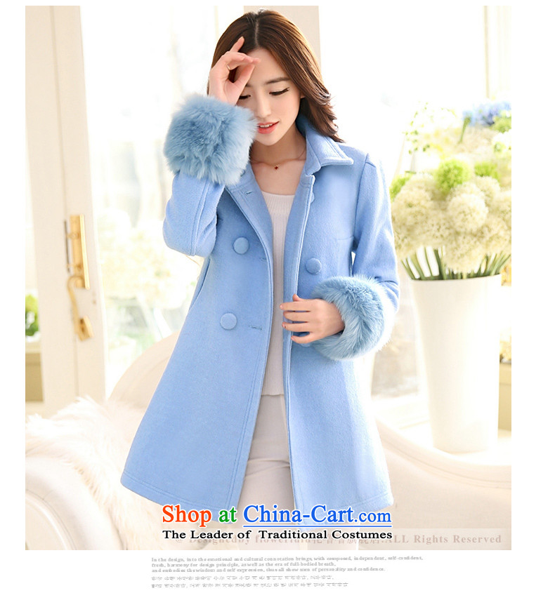 The law was the women's qi 2015 winter new Korean Sau San Foutune of double-long coats gross? female wool a wool coat large stylish coat autumn and winter pink M picture, prices, brand platters! The elections are supplied in the national character of distribution, so action, buy now enjoy more preferential! As soon as possible.