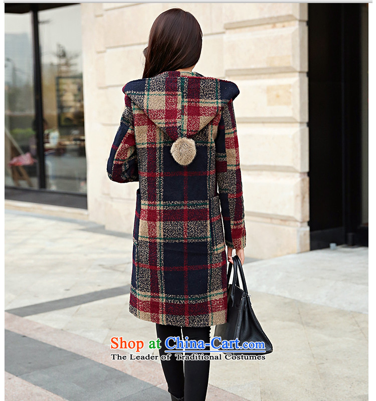 As clothing and auspicious gross female autumn and winter coats?) Autumn 2015 for women Korean version of Sau San with cap gross? coats of female 8518A RED L picture, prices, brand platters! The elections are supplied in the national character of distribution, so action, buy now enjoy more preferential! As soon as possible.