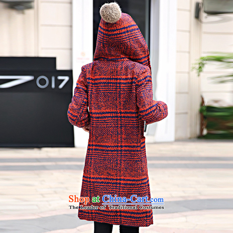 As clothing and auspicious gross female autumn and winter coats?) Autumn 2015 for women Korean version of Sau San with cap gross? coats of female 8518A red , L, auspicious as clothing (JIXIANGRUYI) , , , shopping on the Internet