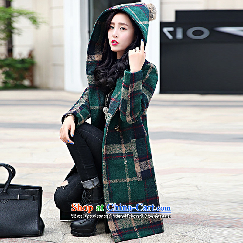 As clothing and auspicious gross female autumn and winter coats?) Autumn 2015 for women Korean version of Sau San with cap gross? coats of female 8518A red , L, auspicious as clothing (JIXIANGRUYI) , , , shopping on the Internet