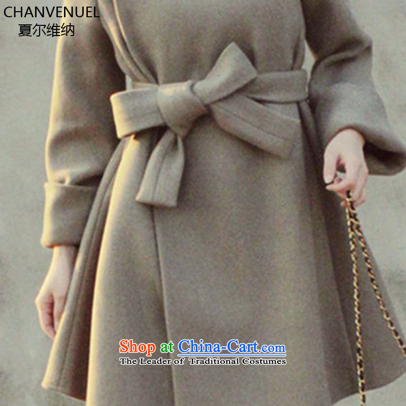 (d Sharma, Korean female jacket? 2015 wool autumn and winter New Sau San video thin foutune tether strap over the medium to longer term, a wool coat female gray M Sharma (CHANVENUEL) , , , shopping on the Internet