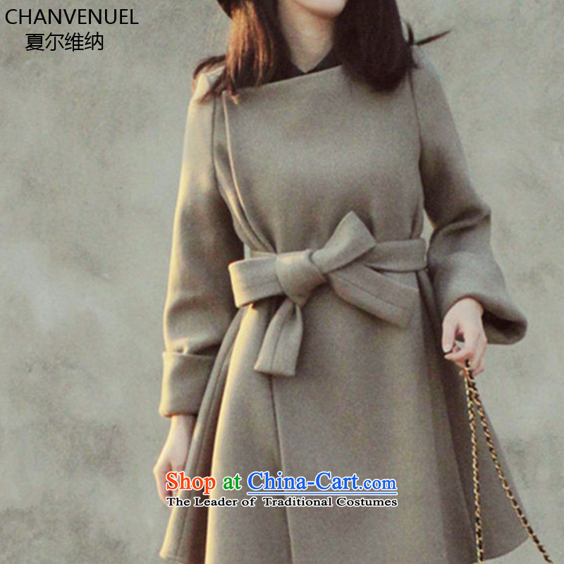 (d Sharma, Korean female jacket? 2015 wool autumn and winter New Sau San video thin foutune tether strap over the medium to longer term, a wool coat female gray M Sharma (CHANVENUEL) , , , shopping on the Internet